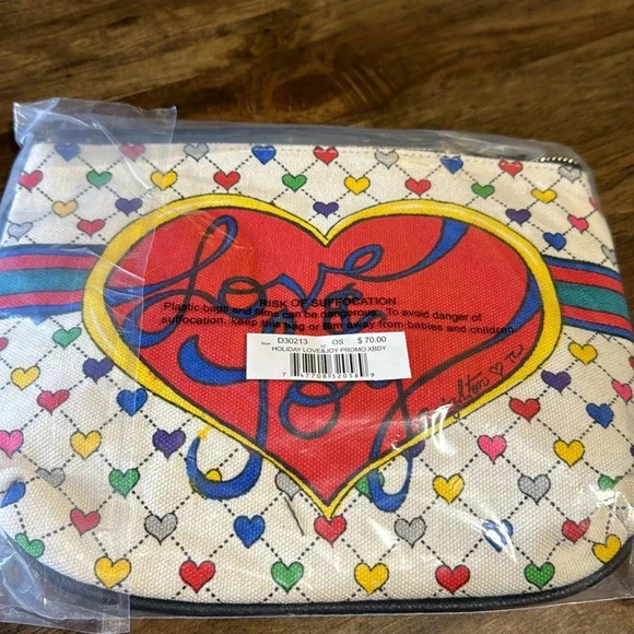 Brighton Handbags - NWT Brighton x Tom Clancey Designer Holiday LOVE & JOY Canvas Crossbody
